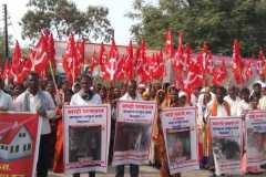SDM office March on the issue of Gharkul in District Jalna Maharashtra