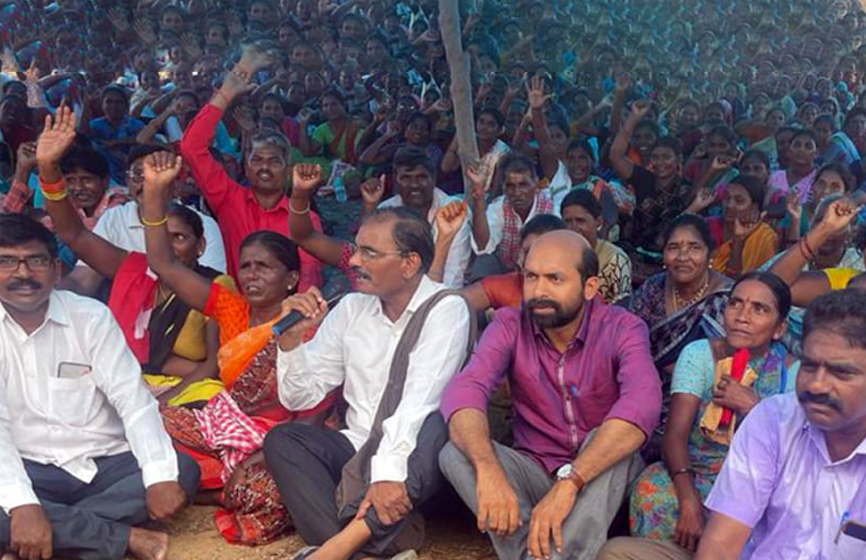 Telangana land struggle